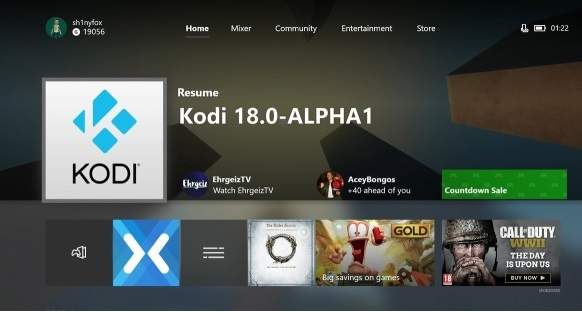 Kodi 18.0-ALPHA1 su Xbox One Kodi 18.0-ALPHA1 adesso è disponibile anche su Xbox One.