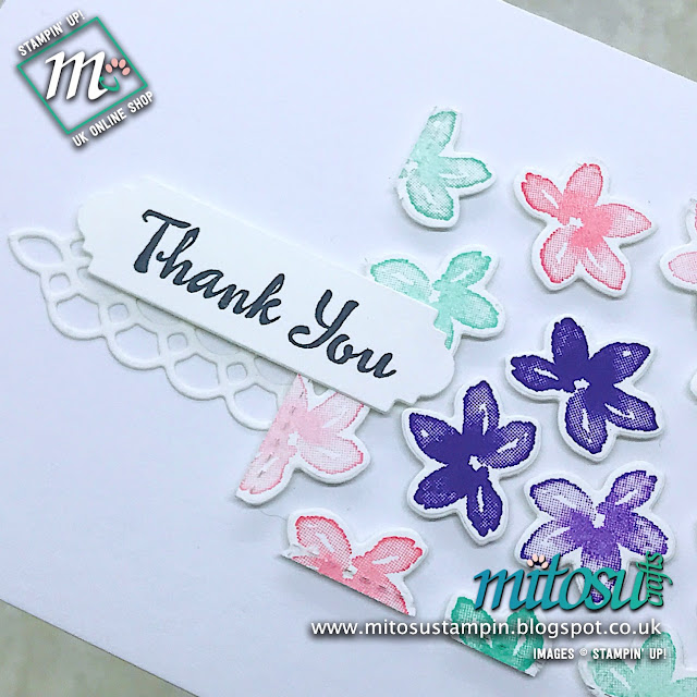 Alternative Floating Frame Technique with Stampin' Up! Petals & More. Order Cardmaking Supplies from Mitosu Crafts UK Online Shop 24/7