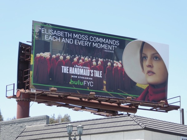 The Handmaid's Tale 2017 Emmy consideration billboard La Cienega Boulevard Handmaids Tale 2017 Emmy consideration billboard