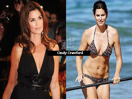 Super Modelo,Cindy Crawford con celulitis