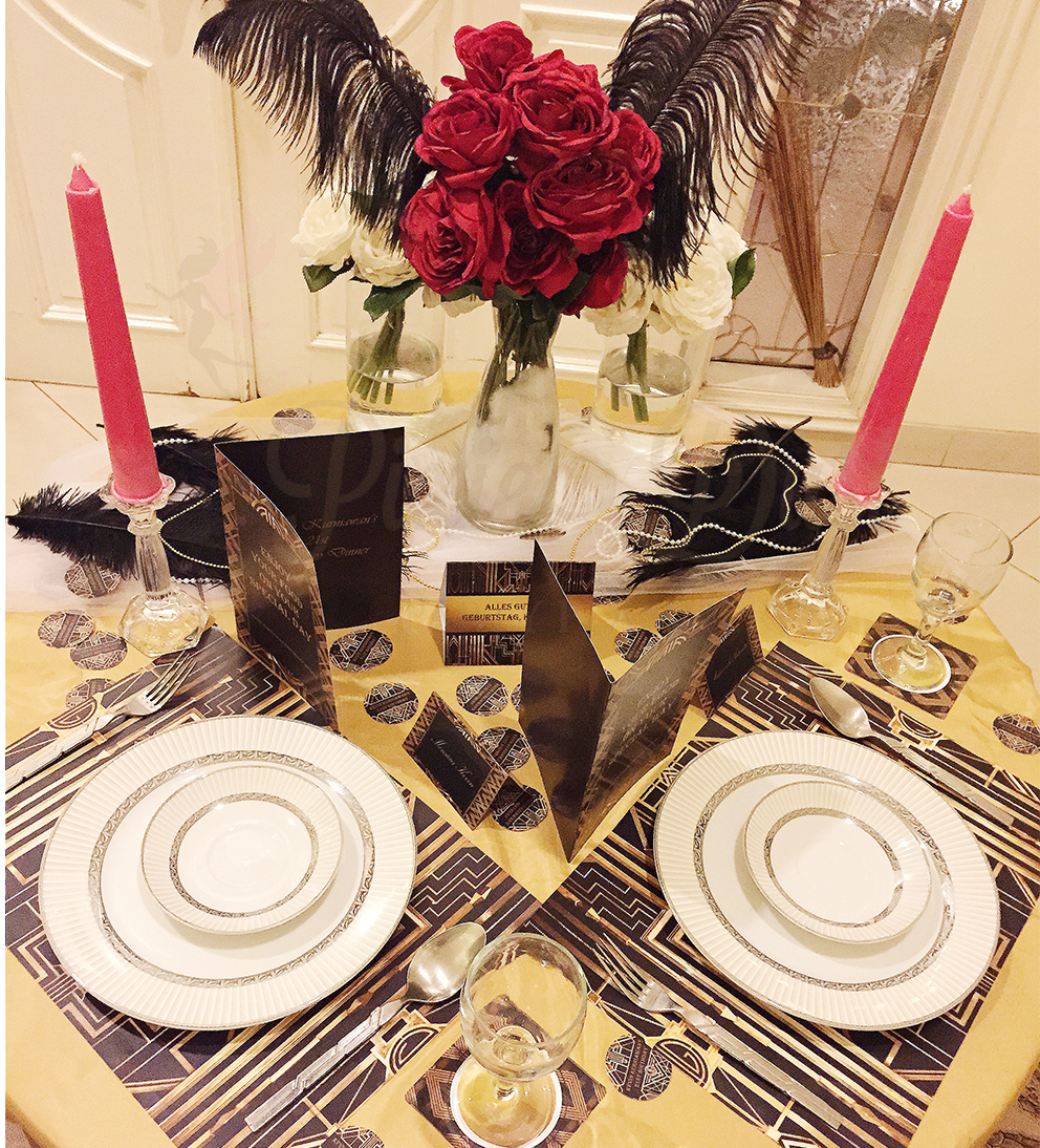 Romantic Dinner With Great Gatsby Theme | Pixie Dust Party Planner Romantic Dinner With Great Gatsby Theme | Pixie Dust Party Planner