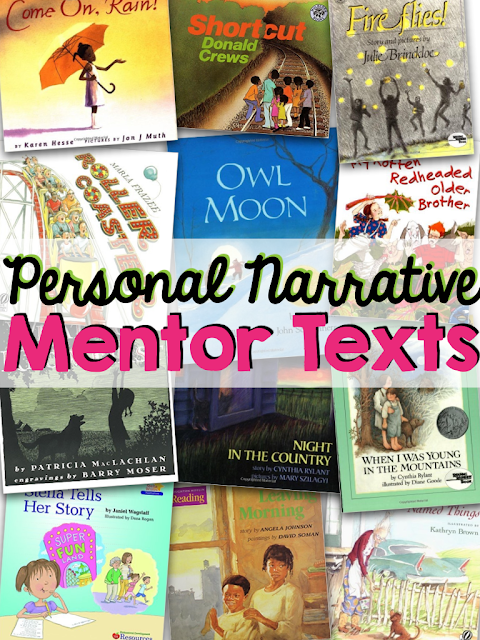 List of books to use with introducing and teaching personal narrative writing.