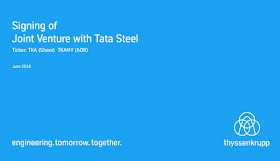 Thyssenkrupp e Tata Steel anunciam fusão de operações na Europa