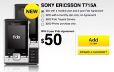 Sony Ericsson T715A launched by Fido