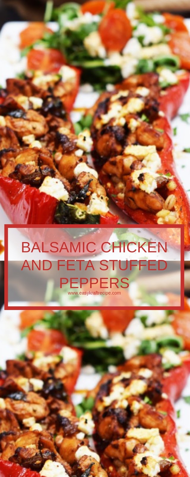 BALSAMIC CHICKEN AND FETA STUFFED PEPPERS