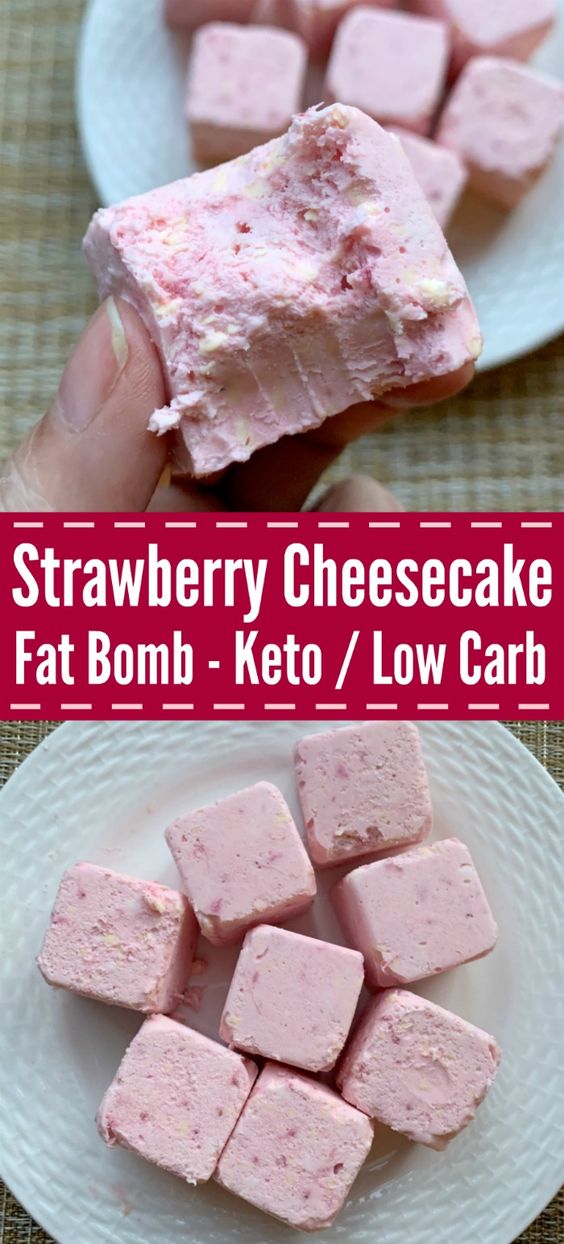 Strawberry Cheesecake Fat Bomb Keto Low Carb ALL RECIPES