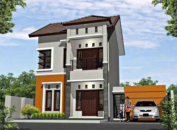 Model Desain Rumah Minimalis 2 Lantai Sederhana Ukuran 6x12