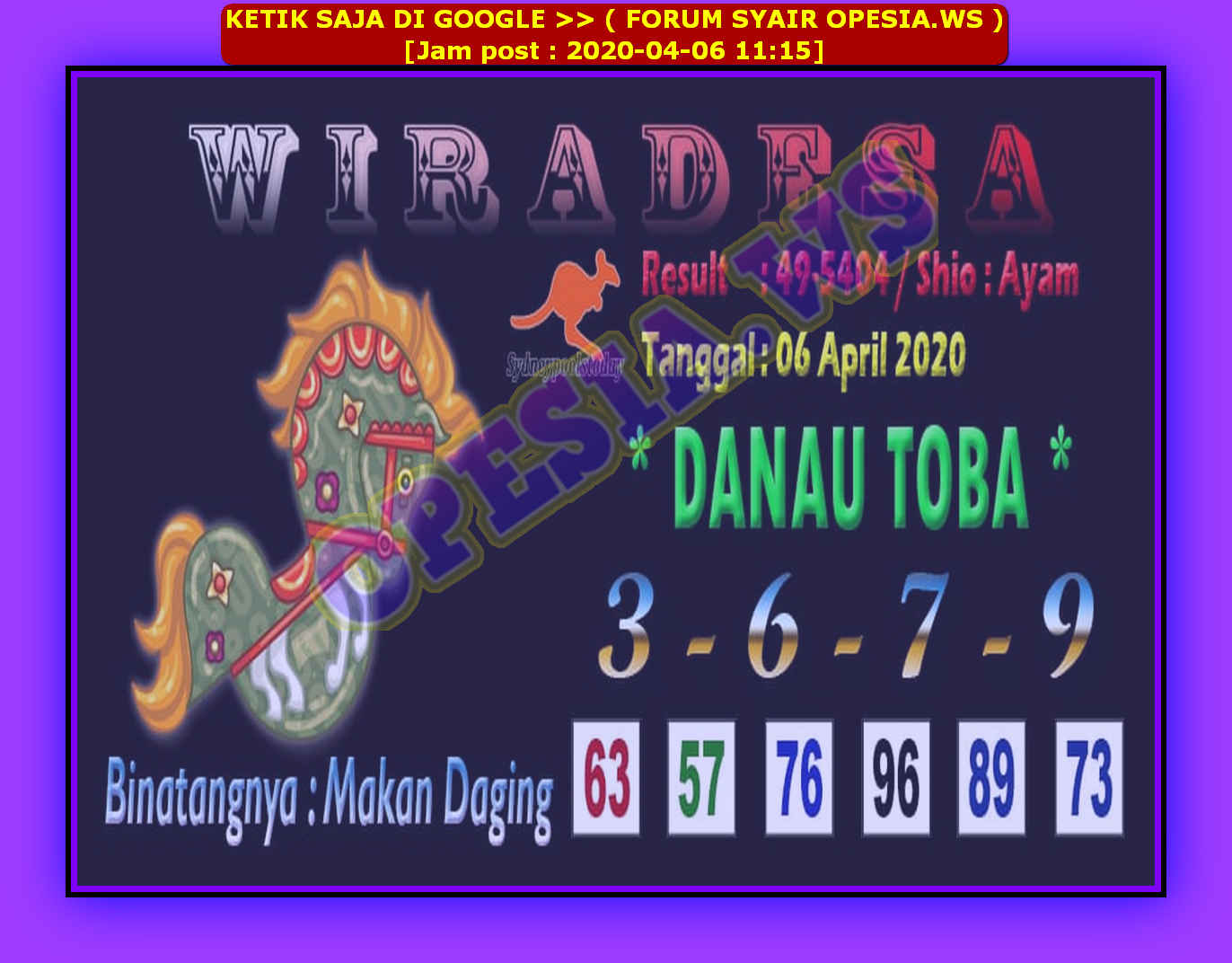 1 New Message Kode Syair Sydney 6 April 2020 Forum Syair Togel Hongkong Singapura Sydney