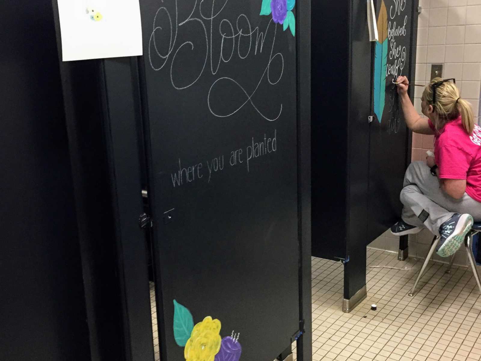 Parents Paint Inspirational Art In Fifth-Grade Bathrooms To Share Compassion And Encouragement After Florida Shooting