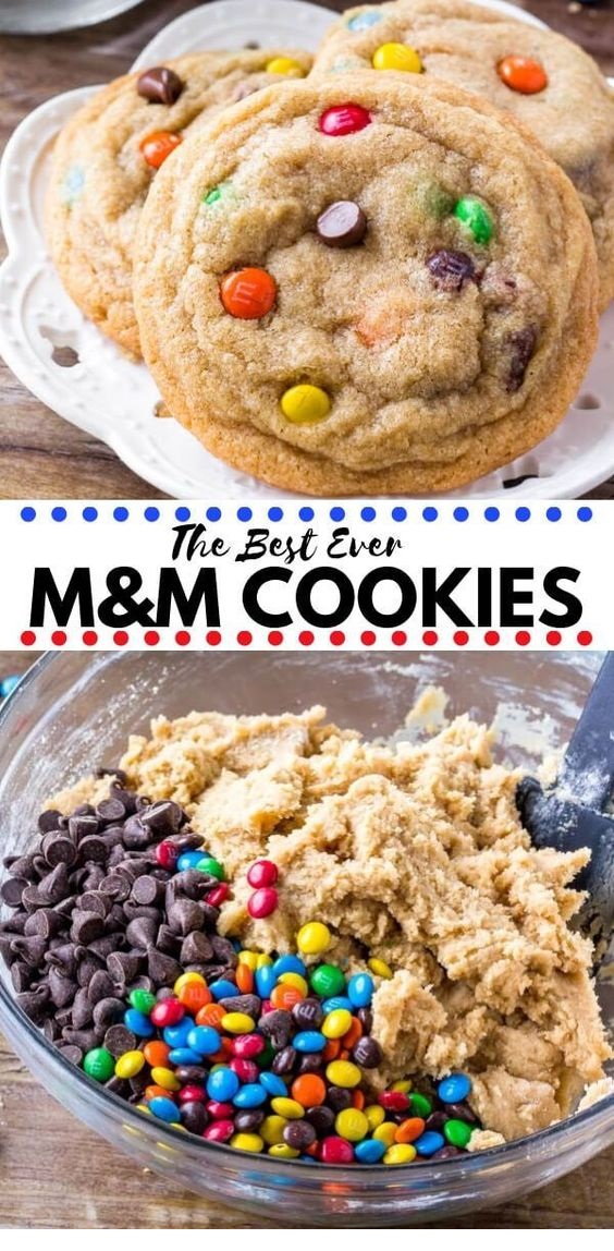 Soft And Chewy M&M Cookies