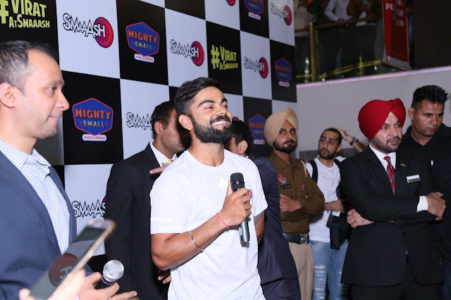 Cricket Icon Virat Kohli visits Smaaash, Ludhiana Cricket Icon Virat Kohli visits Smaaash, Ludhiana