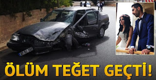 Gaziantepte Çiceği Burnunda Çift Kaza Geçirdi