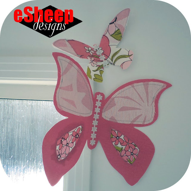 Fabric butterflies by eSheep Designs