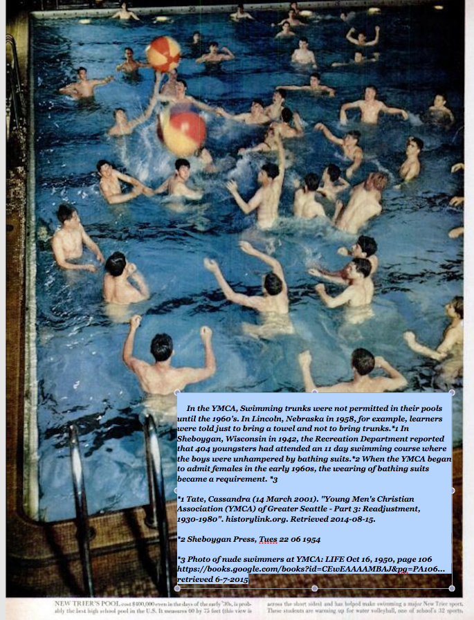 Nude Swimming Was Common 111