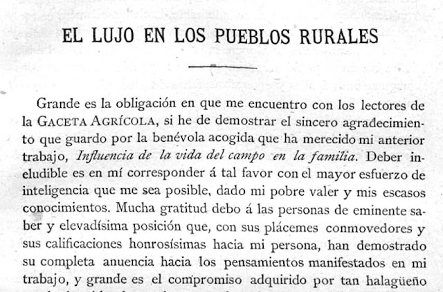 Fragmento del texto publicado en Gaceta Agrcola