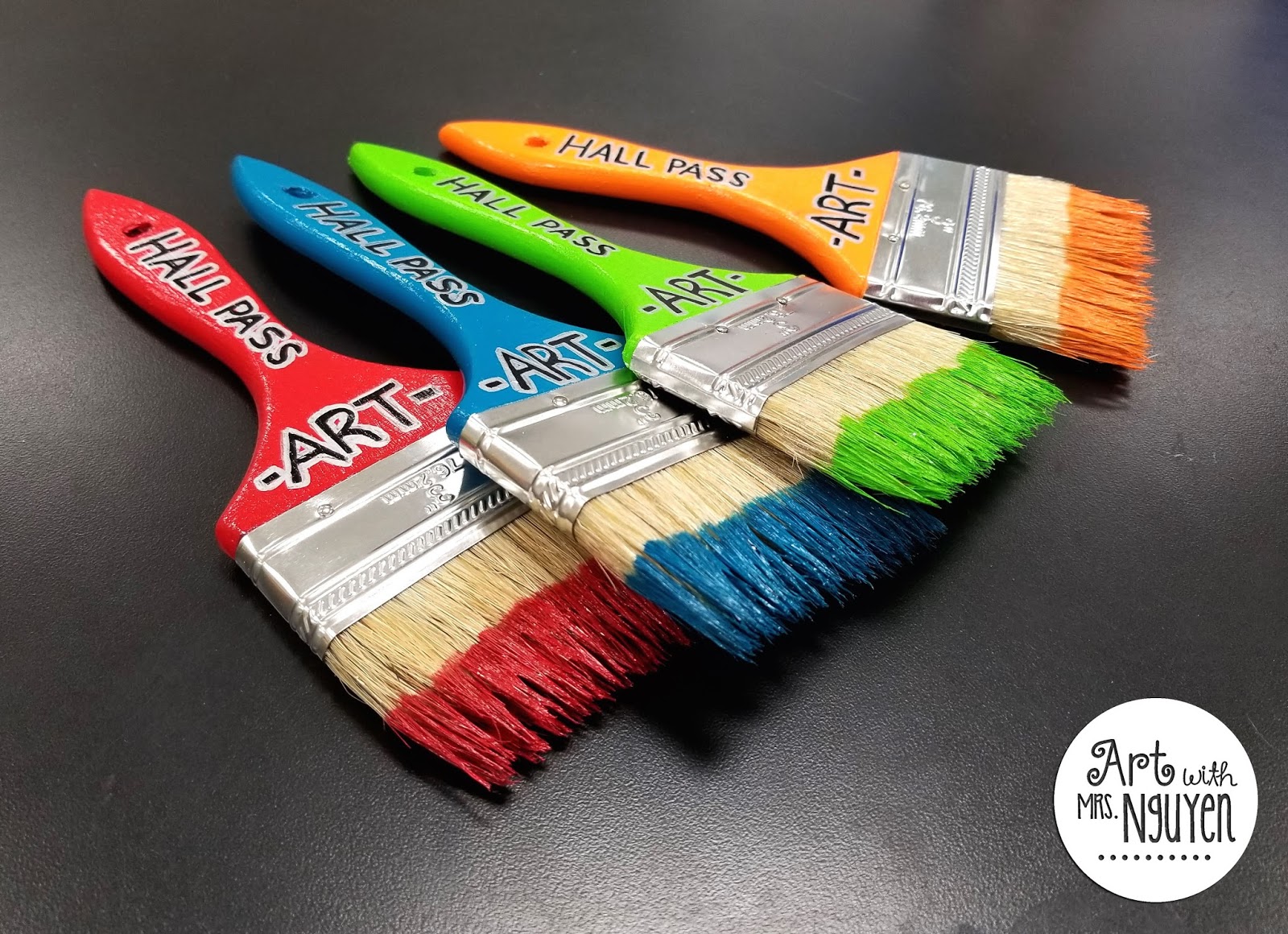 Paintbrush Hall Passes Art with Mrs. Nguyen