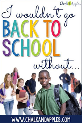 4 things I wouldn't go back to school without 4 things I wouldn't go back to school without. These are sanity savers in my classroom, especially during the first week of school!