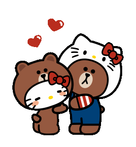 Line Official Stickers Line Friends Hello Kitty Example With Gif