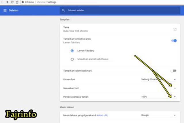 Cara Mengubah Tampilan Huruf Google Chrome Cara Mengubah Tampilan Huruf Google Chrome