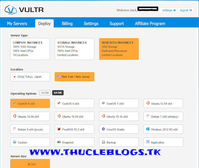 các gói dịch vụ của vultr các gói dịch vụ của vultr