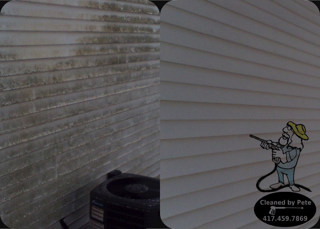 House Washing Springfield MO. Cleaned by Pete mobile contract cleaners