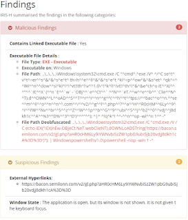 lnk file analysis command arguments line malware frontier final extracted string url showing results