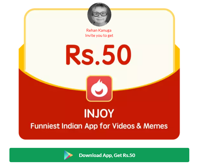 Download Injoy App and Free Paytm cash and Redeem to Bank
