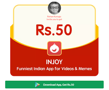 Download Injoy App and Earn Rs. 30 Paytm cash + Refer and Earn Rs. 5