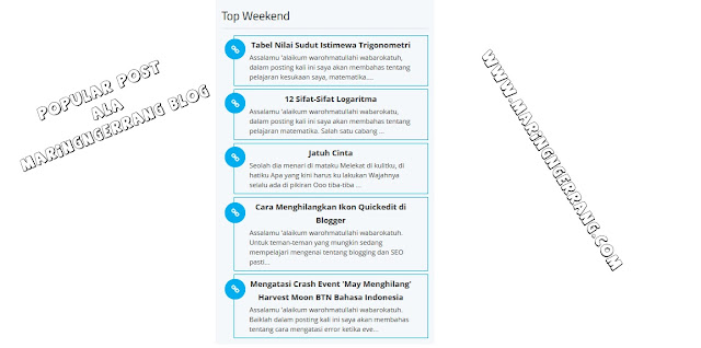 Membuat Widget Popular Post Keren Ala Maringngerrang Blog Membuat Widget Popular Post Keren Ala Maringngerrang Blog
