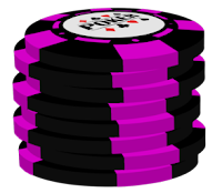 pink on black poker chip stack