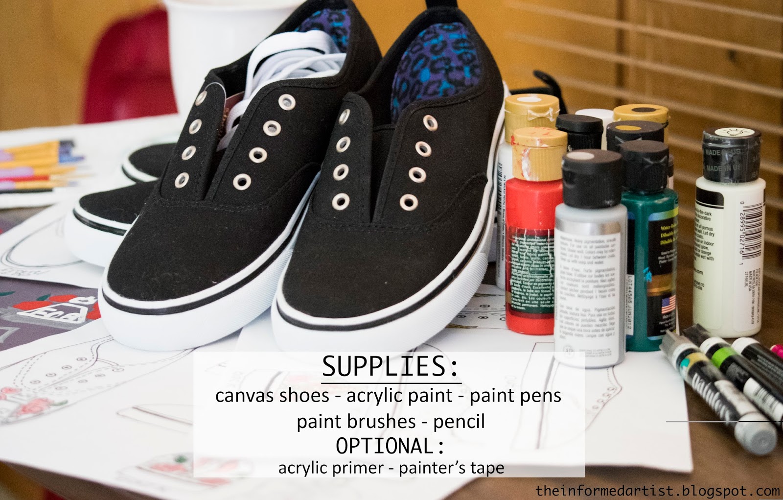The Informed Artist How To Paint Canvas Shoes