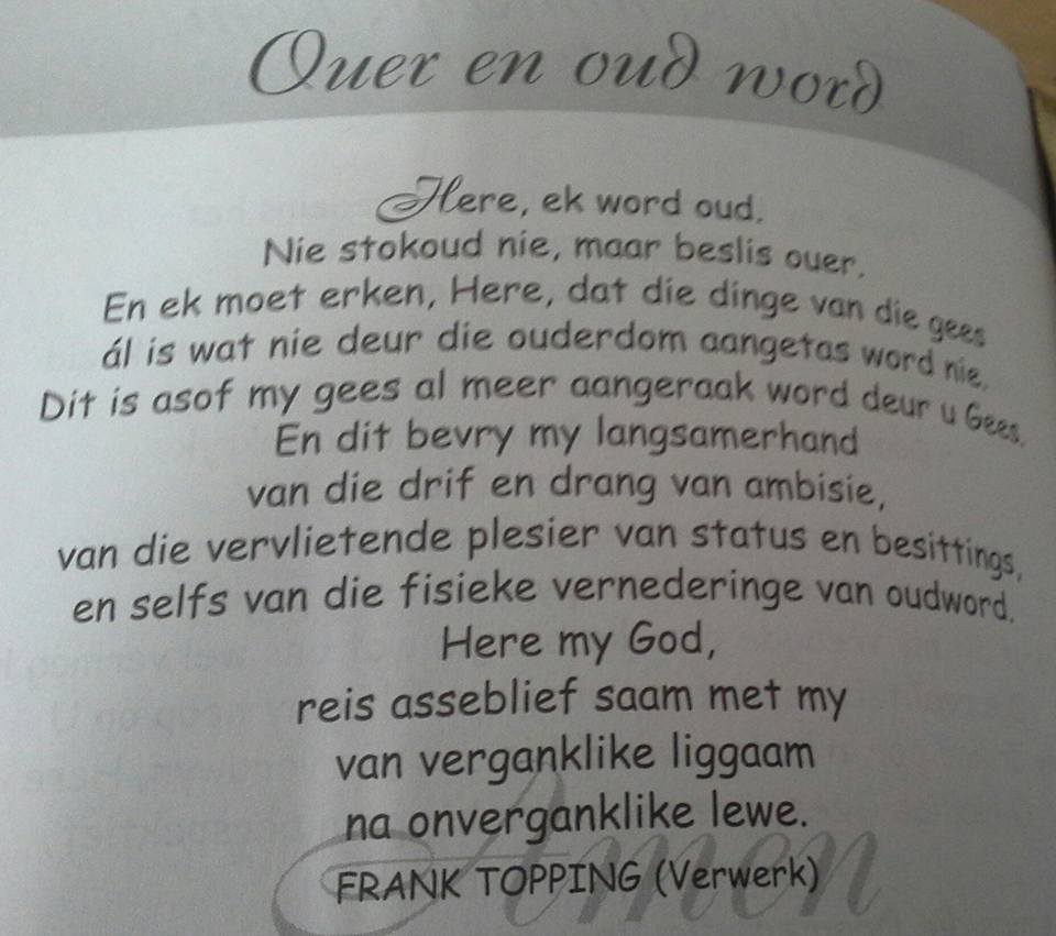 Ons Huis Kimberley Ouer en oud word...