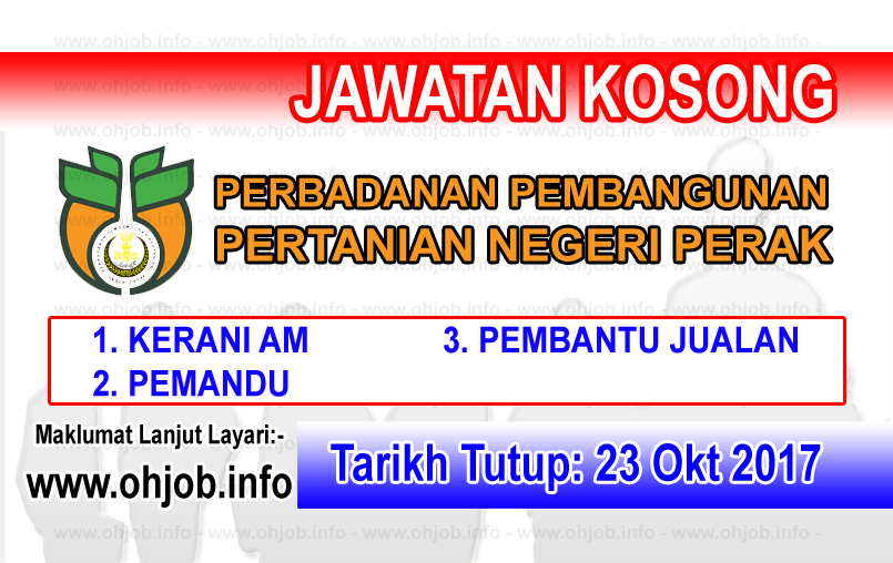 Jawatan Kerja Kosong PPPNP - Pembangunan Perbadanan Pertanian Negeri Perak logo www.ohjob.info oktober 2017