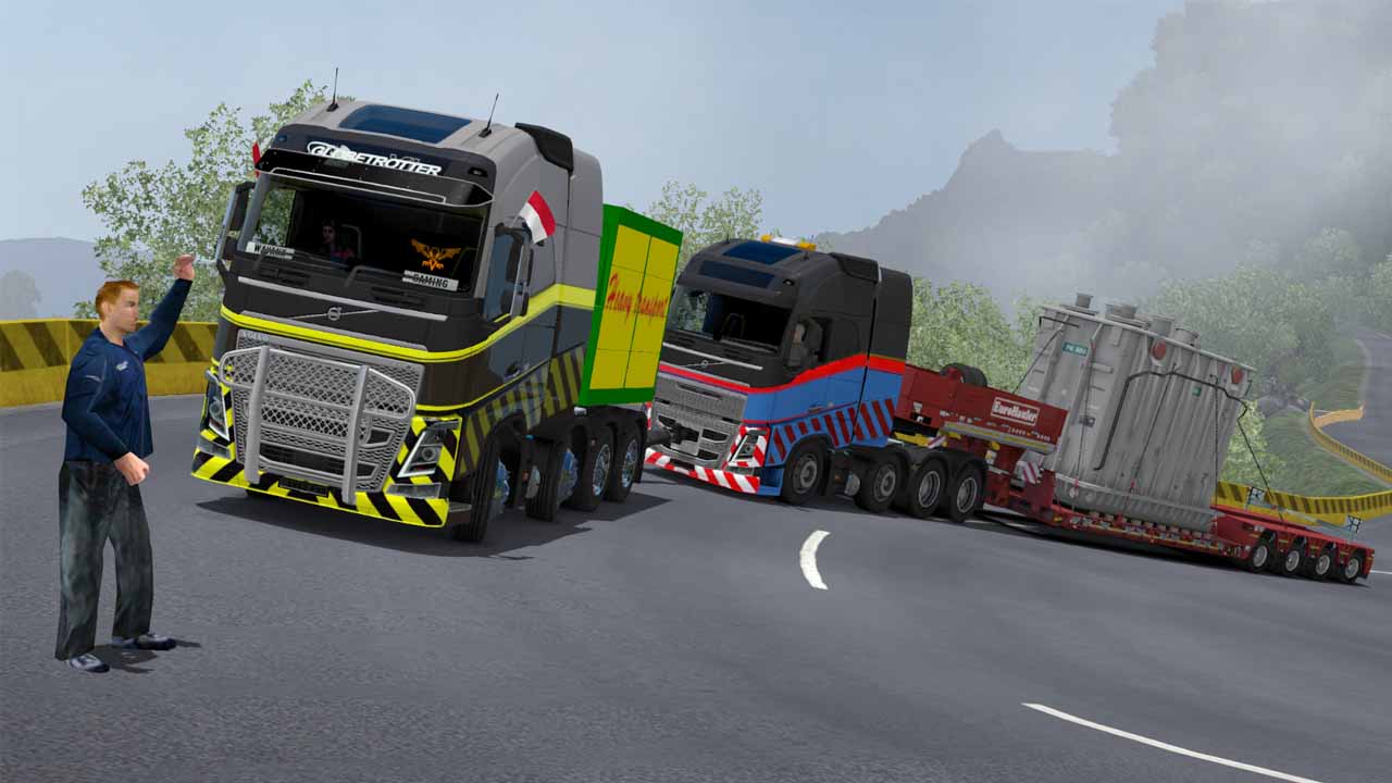 Mod Trailer Oversize Heavy Haulage Convoy v1.0 Euro Truck Simulator 2 Terbaru