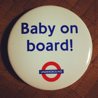 Baby on board badge for London underground