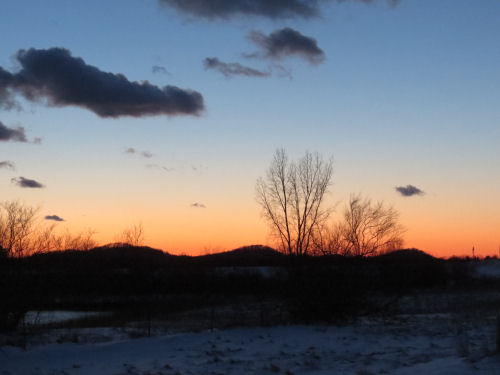 Three Sisters dunes in pink sunset