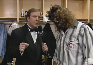 WWE / WWF Wrestlemania 15: Kevin Kelly interviews Mankind