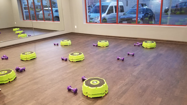 group fitness studio setup