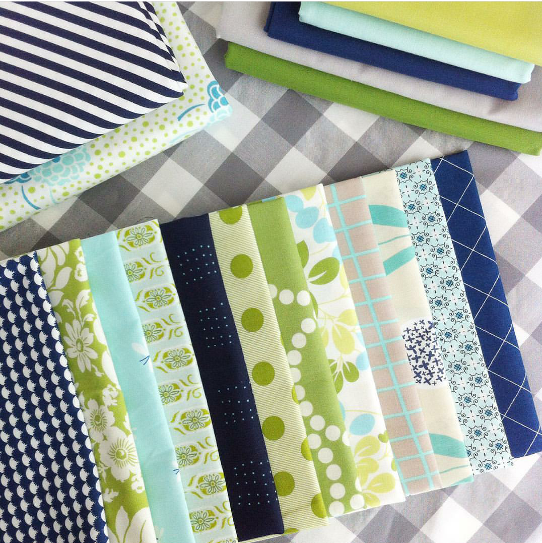 Woodberry Way Jumping Jacks Quilt Pattern in Navy, Green, and Grey