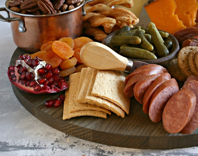 Hungry Couple Easy Holiday Charcuterie Board with Eckrich Smoked Sausage