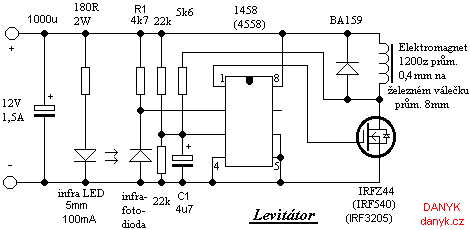Electromagnetic Levitation Device | Supreem Circuits Diagram and Projects