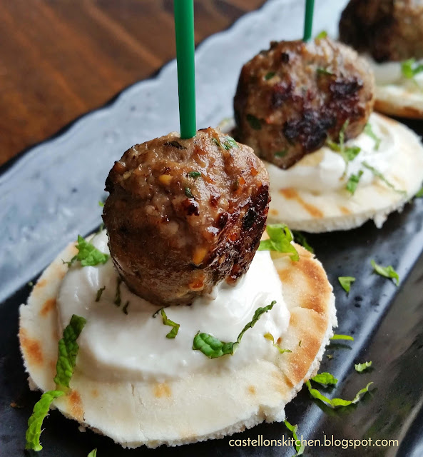 Castellon's Kitchen Lamb Kabobs with Yogurt Garlic Sauce and Mint