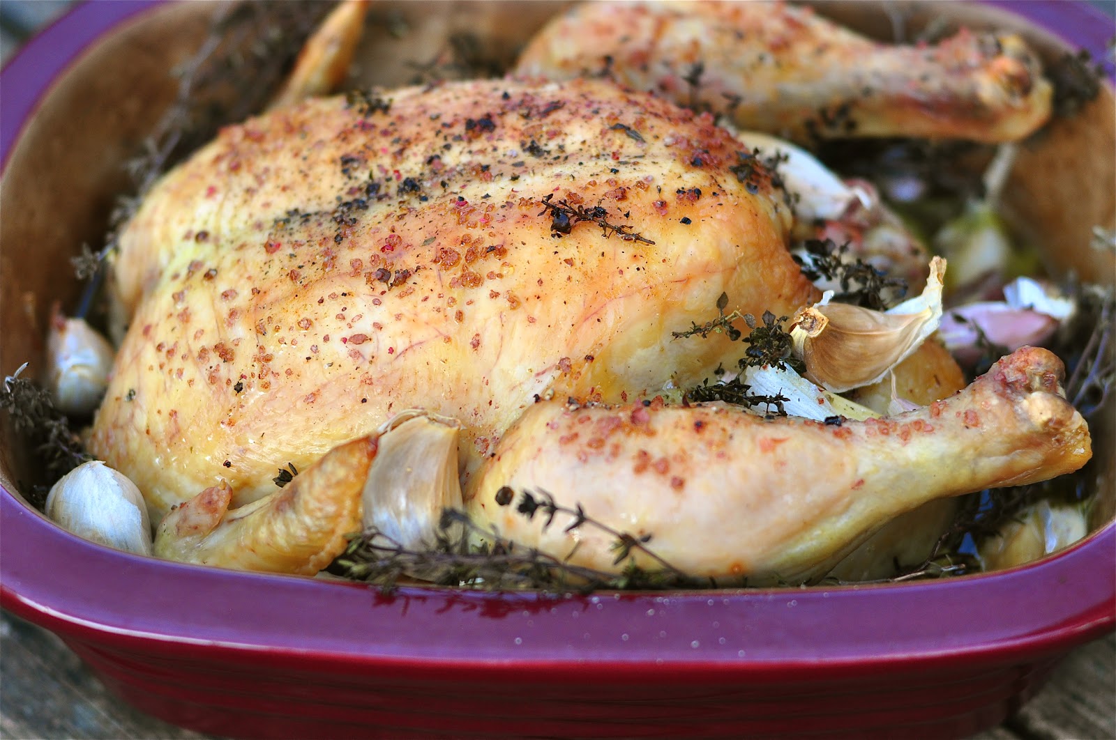 Nourishing Meals®: Simple Whole Roasted Organic Chicken with Garlic & Herbs