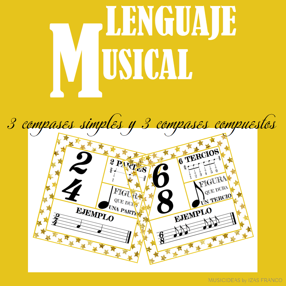 LENGUAJE MUSICAL: LÁMINAS DE COMPASES SIMPLES Y COMPUESTOS [Music Ideas]