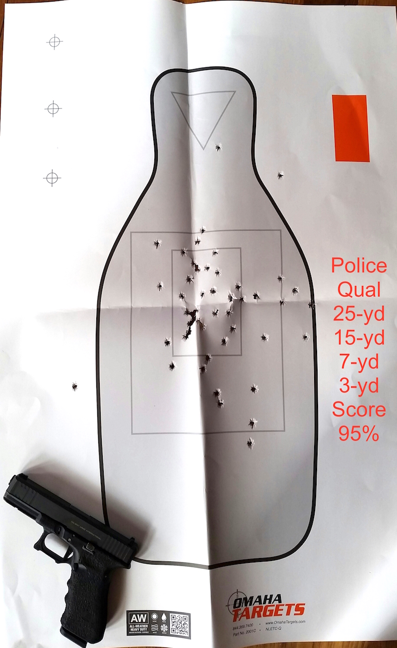 Police Qualification Target and Requirements I passed even when sick