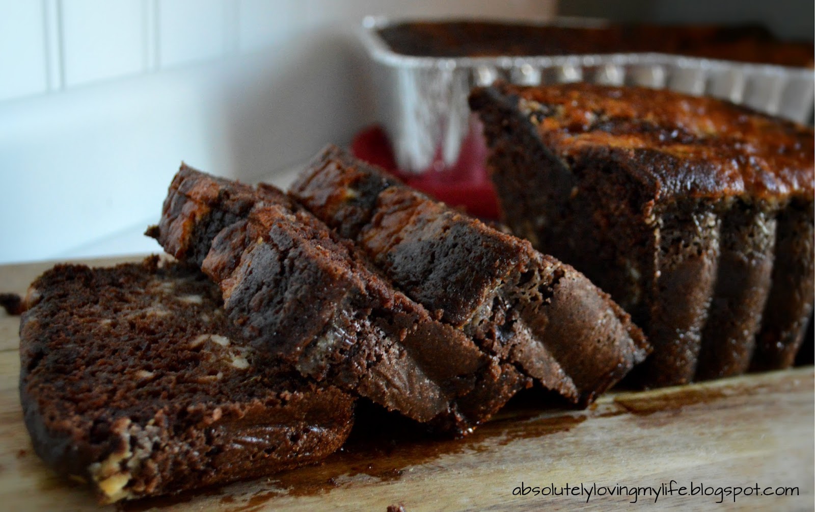 Loving Life Chocolate and Cream Cheese Swirl Zucchini Bread
