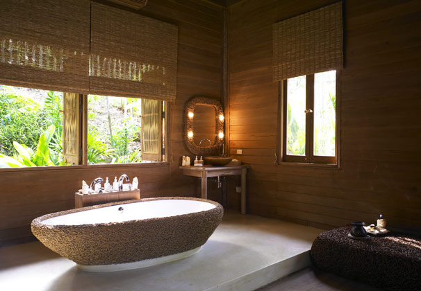 ESTILO RUSTICO: SANITARIOS RUSTICOS EN CABANAS DE SELVA