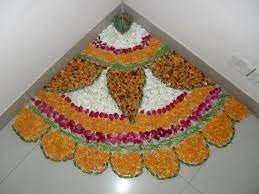 Rangoli Using Flower Petals Rangoli Using Flower Petals