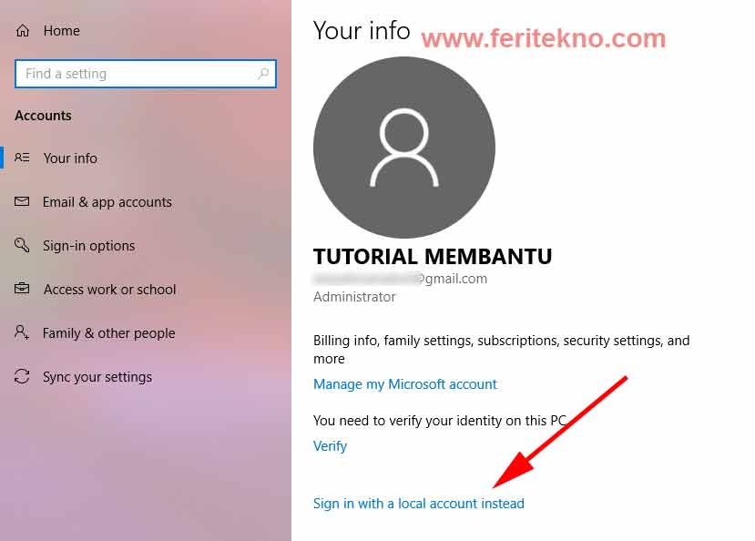 cara menghapus akun microsoft di