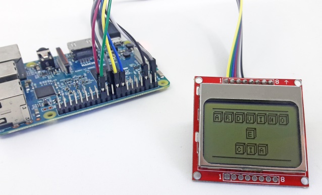 Raspberry Pi 3 com Display Nokia 5110 Raspberry Pi 3 com Display Nokia 5110